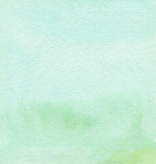 Watercolor abstract background, blue and green gradient
