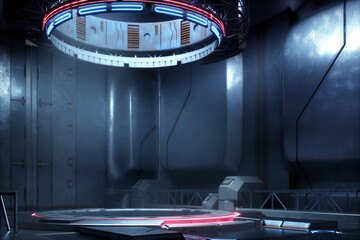 3D rendered science fiction booth © 天乐 张
