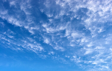 快晴の青空に白い雲