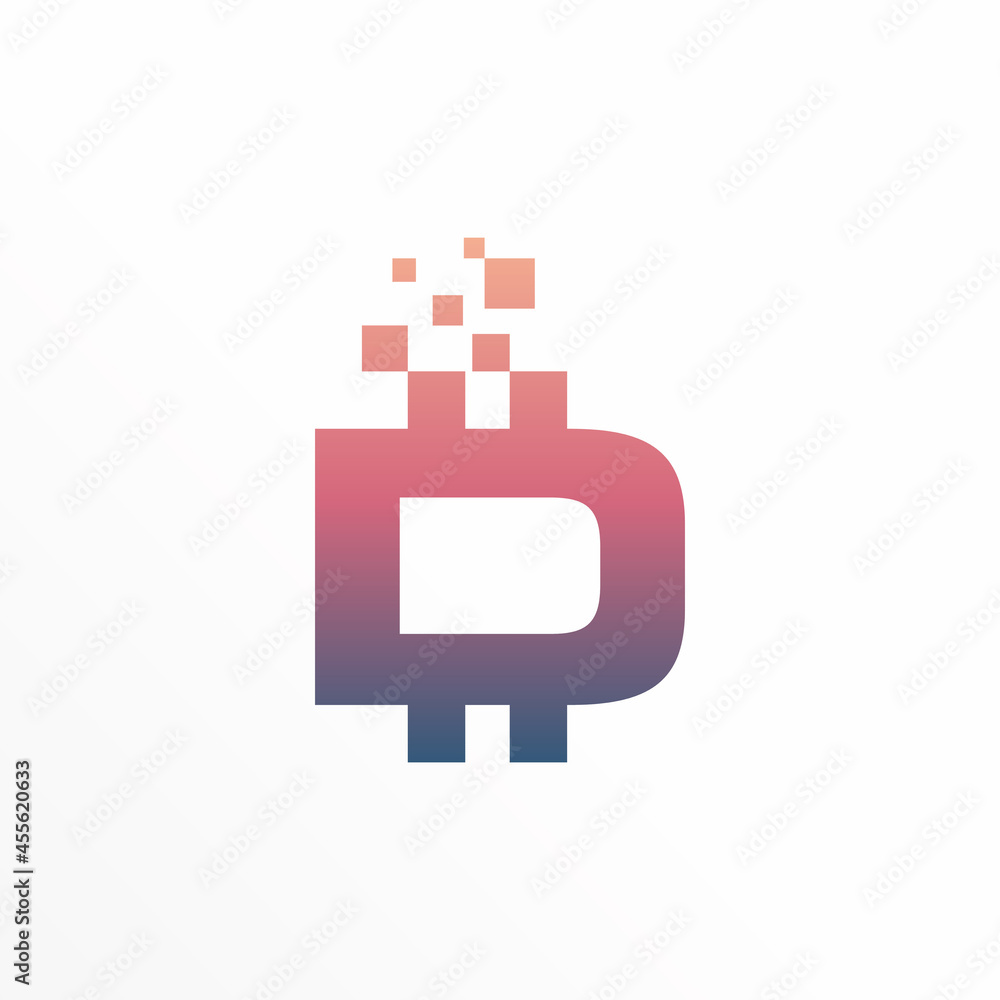 Aufkleber letter or word d sans serif font in dollar and tack image graphic icon logo design abstract concept 