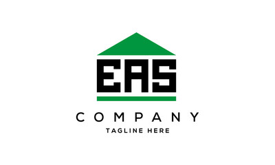 EAS three letter house for real estate logo design