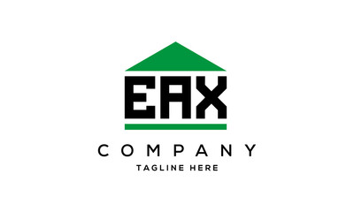 EAX three letter house for real estate logo design