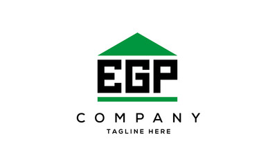 EGP three letter house for real estate logo design