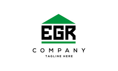 EGR three letter house for real estate logo design