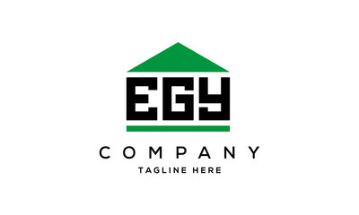 Fototapeta premium EGY three letter house for real estate logo design