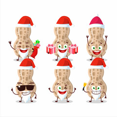 Santa Claus emoticons with peanut cartoon character - 455621495