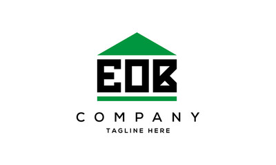 EOB three letter house for real estate logo design