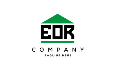 EOR three letter house for real estate logo design