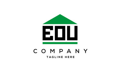 Fototapeta premium EOU three letter house for real estate logo design