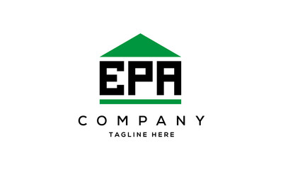 EPA three letter house for real estate logo design