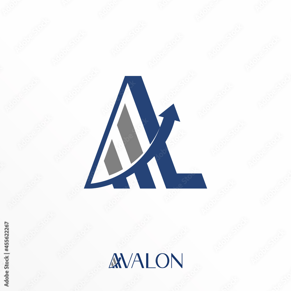 Poster letter or word a font with chart and arrow image graphic icon logo design abstract concept vector st