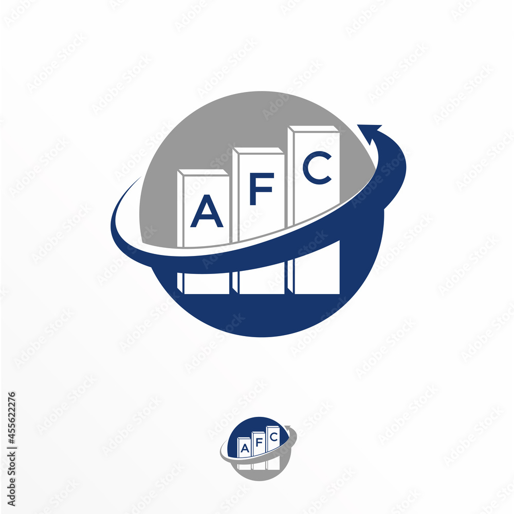 Poster 3d chart with arrow in circle block image graphic icon logo design abstract concept vector stock. ca