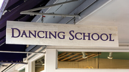 Fototapeta premium Street Sign to DANCING SCHOOL