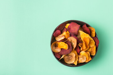 Dried vegetables, dehydrated sweet potato, parsnip, beetroot chips, snacks