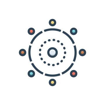 Color illustration icon for consortium
