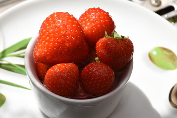Fresh strawberry in a bowl 