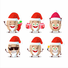 Santa Claus emoticons with pistachios cartoon character