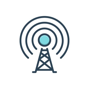 Color illustration icon for transmit