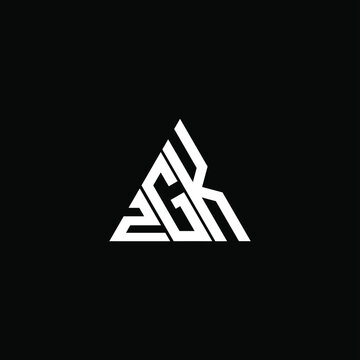 ZGK letter logo creative design. ZGK unique design
