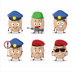 A dedicated Police officer of pistachios mascot design style