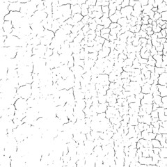 Craquelure grunge background. Cracked paint structure. Ceramic tile pattern. Exfoliate surface. Consisting of fine cracks on the glazed surface. Vector overlay texture with aged effect 