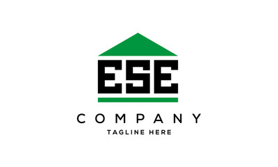 ESE three letter house for real estate logo design