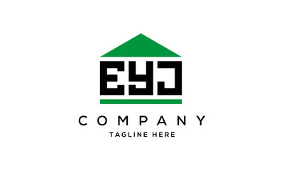 EYJ three letter house for real estate logo design