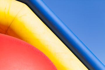 Fragment of an inflatable slide in the water park
