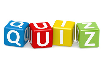 Quiz buzzword isolated on white background