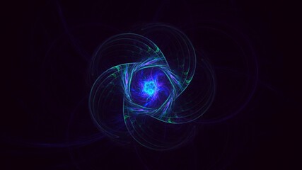 3D rendering abstract round light background