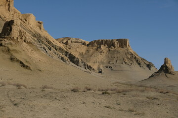 A deserted sandy area near the Aral Sea