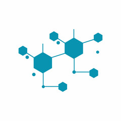 Molecule symbol logo template vector illustration design