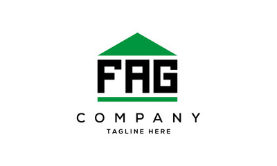 Fototapeta premium FAG three letter house for real estate logo design