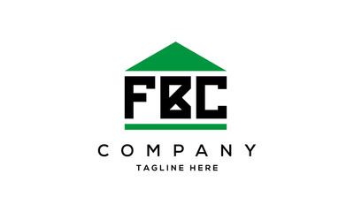 Fototapeta premium FBC three letter house for real estate logo design