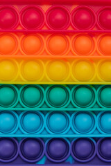 Fidget pop it toy rainbow color - antistress, fun and educational
