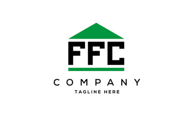 FFC three letter house for real estate logo design