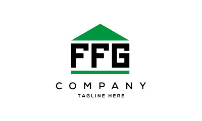 FFG three letter house for real estate logo design