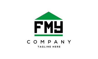 FMY creative three letter house for real estate logo design