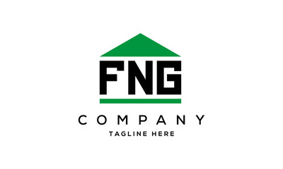 Fototapeta premium FNG creative three letter house for real estate logo design