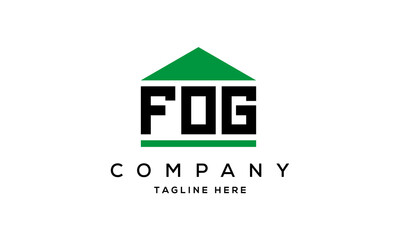FOG creative three letter house for real estate logo design