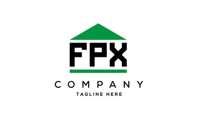 Fototapeta premium FPX creative three letter house for real estate logo design