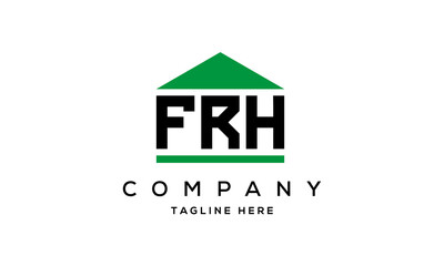 FRH creative three letter house for real estate logo design