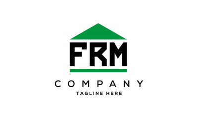 FRM creative three letter house for real estate logo design