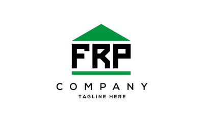 FRP creative three letter house for real estate logo design