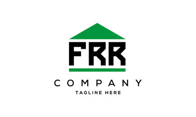 FRR creative three letter house for real estate logo design
