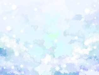 雪景色　背景　壁紙　コピースペース