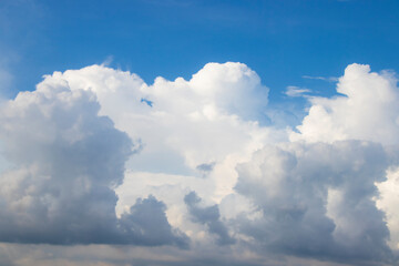 Fototapeta na wymiar Dramatic sky and smoky clouds in a monsoon cloudy day