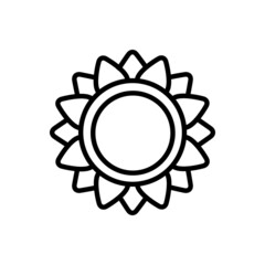 Sunflower icon vector. flower illustration sign. garden symbol. beauty logo.