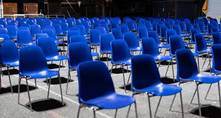 Naklejka premium seats without people, a deserted audience, an empty place