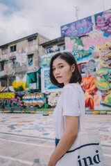 Take a walk and take photos in street style.